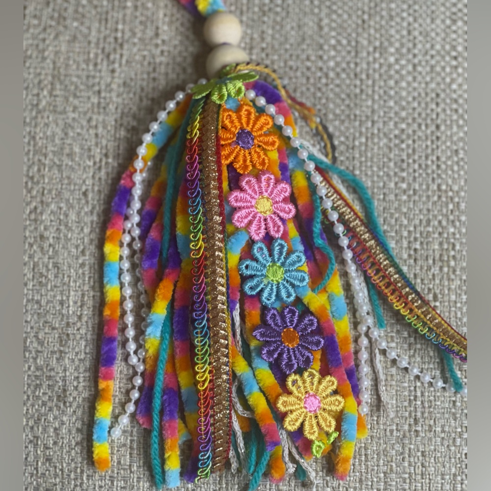 Bible tassel ,Rainbow Pearl . Book tassel , or vehicle mirror decor